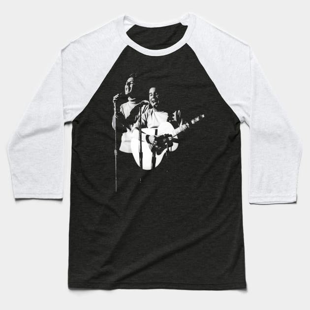 Simon and Garfunkel Baseball T-Shirt by TheMusicFav